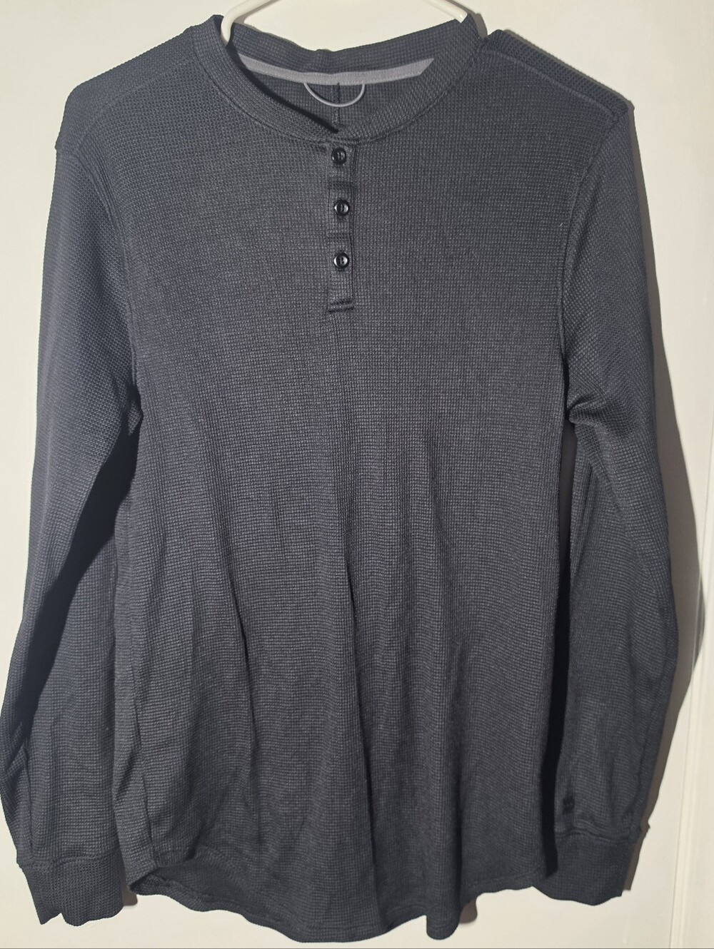 all in motion Men's Long-Sleeve Henley in Black
